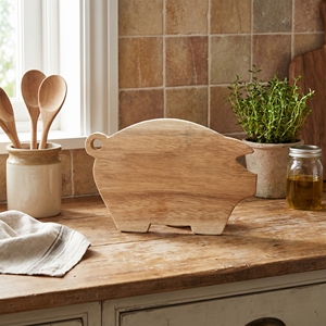 Tabla de cortar de madera de suar natural con forma de cerdo, apta para alimentos, tabla de picar pequeña con forma de animal, plato de madera hecho a mano para cortar, decoración de cocina de Bali - Product Image 3