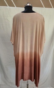 Nuevo Vestido Maxi Kaftan Oversize para Mujer con Efecto Ombre Tie-Dye, Ajuste Holgado, Estilo Resort con Silueta Fluida y Cómodo para la Playa - Product Image 3