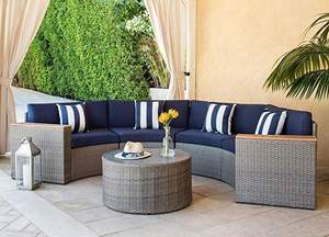 Juego de Sofás Curvos Modernos de Lujo para Exteriores, Muebles de Ratán PE Premium para Jardín, Piscina, Villa y Patio - Product Image 4