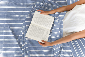 <b>Striped</b> <b>Bed</b> <b>Sheet</b> Set 4 Piece Fitted Flat <b>Sheets</b> Pillowcases All Season Breathable Home Use - Product Image 5