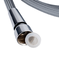Tuyau d'Évier Extensible Super Flexible en Nylon Tressé Moderne F1/2 à Connexion Rapide 1.5MPa 120-200cm pour Cuisine, Salle de Bain et Usage Industriel