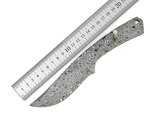 มีดล่าสัตว์เหล็กดามัสกัสทำมือ ใบมีดเปล่า มีดพกพา พร้อมปลอกหนัง สำหรับกิจกรรมกลางแจ้ง รับผลิตตามแบบ OEM ปรับแต่งได้ - Product Image 6