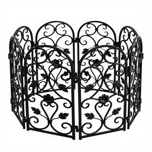 Valla de Hierro Forjado Galvanizada con Recubrimiento en Polvo, Ecológica, Duradera, Ornamental, Estilo Europeo para Diseño de Jardín y Hogar, Modelado 3D - Product Image 2