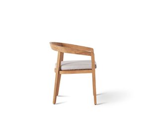 Silla de Comedor de Madera de Teca Sólida para Exteriores, Diseño Tropical, Silla de Jardín con Cojín, Sillón de Patio de Lujo, Impermeable, Ecológico, para Hotel - Product Image 3