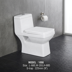 Latest Home Hotel And Hospital Use Ceramic Sanitary Ware Products Rimless One Piece Toilet Seat - Product Image 1