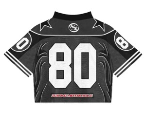 เสื้อเจอร์ซีย์อเมริกันฟุตบอลสไตล์สตรีทแวร์เรโทรแบบครอป ผลิตจากโพลีเอสเตอร์ 100% ด้วยเทคนิคการพิมพ์แบบซับลิเมชั่น ออกแบบเองได้ แห้งเร็ว - Product Image 4