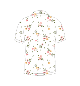เสื้อโปโลพิมพ์ลายดอกไม้สำหรับผู้ชาย พิมพ์ลายทั่วตัว แขนสั้น สไตล์ลำลอง เหมาะสำหรับเล่นกอล์ฟ - Product Image 3