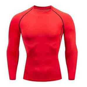 Eco-Friendly Men's Gym Fitness <b>Compression</b> <b>Shirts</b> Polyester Cotton Quick Dry Breathable Full Sleeve Customizable Sizes & Color - Product Image 3