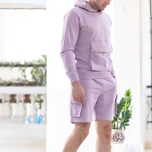 Wholesale Summer New Arrival Men's Casual Athletic Shorts <b>Sets</b> Custom Design Print Or <b>Embroidery</b> Breathable Hoodie & Short <b>Sets</b> - Product Image 6