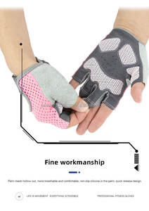 Guantes Deportivos Unisex de Nailon para Levantamiento de Pesas, Culturismo, Ciclismo, Entrenamiento, Medios Dedos - Product Image 3