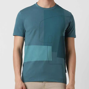 เสื้อยืดผู้ชายสไตล์วินเทจฤดูร้อน คอกลม แขนสั้น ลายเรียบ สไตล์ลำลองแนวสตรีท แห้งเร็ว - Product Image 2