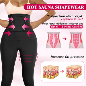 Pantalones de yoga para mujer al por mayor con moldeador corporal 3 en 1, transpirables, levanta glúteos, faja reductora de abdomen y entrenador de cintura con ganchos - Product Image 5