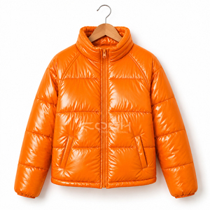 Cosh International Premium Unisex Quilted <b>Puffer</b> <b>Jacket</b> Winter Warm <b>Cropped</b> Design with Custom Printing Polyester Outerwear - Product Image 4