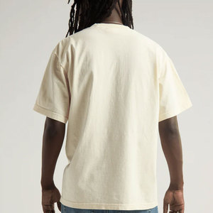 T-shirts oversize pour hommes en coton lavé, coupe ample, épaules tombantes, col rond, style vintage baggy, streetwear, en vente - Product Image 2