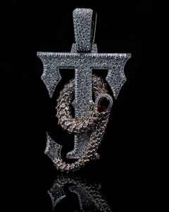 Customized Hiphop Style <b>Inflatable</b> Boy Cartoon Charm Pendant Pure Moissanite Silver Character Model Light Party Decoration Gift - Product Image 1