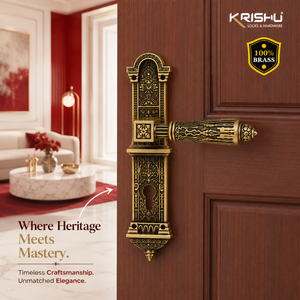 Premium ARCH <b>Brass</b> Mortice <b>Door</b> Handle Matte Brush <b>Antique</b> Finish Heavy Duty Lever Handle for Residential Commercial Home Office - Product Image 3