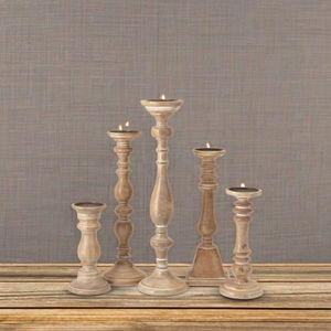 Portavelas de Madera Hecho a Mano con Forma Redonda para Decoración del Hogar, Navidad y Pascua - Product Image 4