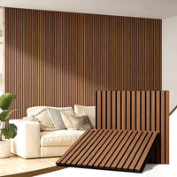 Panneau acoustique en bois Akupanel, panneau à lattes en bois, panneau mural absorbant le son en MDF et fibre de polyester pour la décoration intérieure