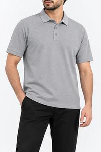 Polo homme à manches courtes en coton, coupe classique, boutonné, design uni, tissu jersey respirant - Product Image 5