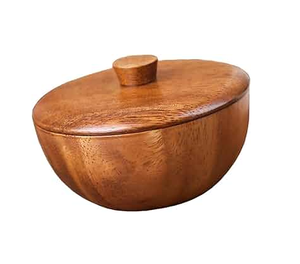Pot à sucre en bois personnalisé avec surface martelée à motif floral, idéal pour la cuisine et la maison, également parfait comme pot à sel ou à sucre pour le petit-déjeuner. - Product Image 2
