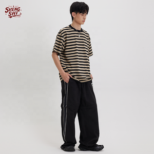 Vente flash : ensembles rayés pour homme, design gratuit, coton de haute qualité 250GSM, rayures horizontales, col rond, coupe ajustée, tendances pour l'école - Product Image 1