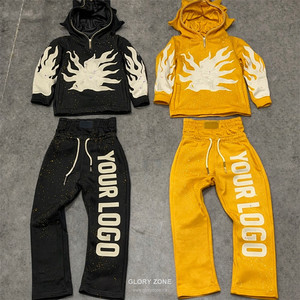 Conjunto Deportivo Glory Zone Personalizado de Tela 100% Algodón de Alto Gramaje, Sudadera con Capucha Estampada de Estilo Moderno con Pantalones Deportivos para Unisex - Product Image 2