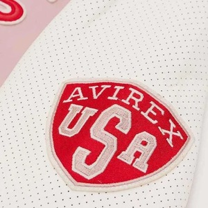 Avirex Light Pink <b>Sheepskin</b> Leather Bomber <b>Jacket</b> for Men - Product Image 2