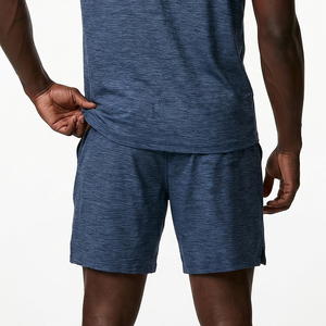 Custom Logo Active Wear Dry Fit <b>Zip</b> <b>Pocket</b> Mesh Waistband Reflective Spit Hem Athletic Workout Running Gym <b>Shorts</b> Men - Product Image 3