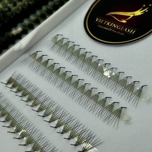 Ventes en gros de plateaux de cils ultra-rapides, cils volumineux à éventail rapide, cils en cachemire noir mat, doux, PBT 0,03 0,05 0,07, extensions faciles à éventailer - Product Image 4