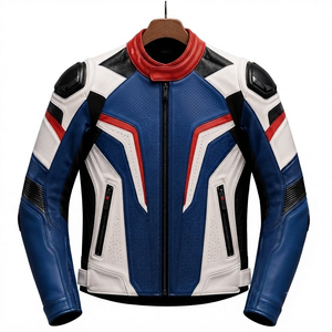 Men's Custom Super MotoCP Track Cowhide <b>Racing</b> <b>Jacket</b>/Chaqueta Leather Motorbike CE Level 2 Protection Made To Measure Approved - Product Image 1