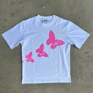 T-shirt décontracté personnalisé en coton à col rond avec graphique imprimé pour Streetwear et vente en gros - Product Image 4