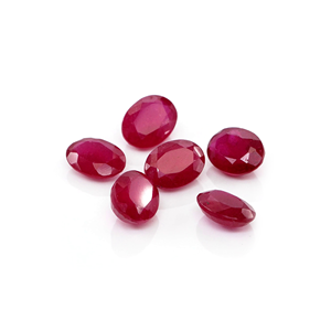 Rubis naturels de Bangkok, ovales calibrés 6x8mm, pierres précieuses naturelles en vrac pour la fabrication de bijoux, prêtes à l'emploi - Product Image 1