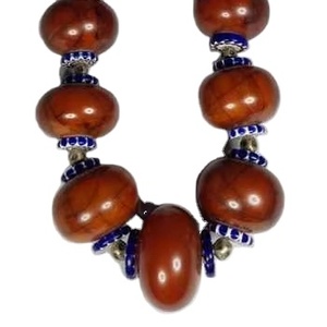 Collar de cuentas de resina de lujo último desain mejor calidad collar de resina de alta pulido hermosa moda cuentas de resina NEC para mujeres - Product Image 1