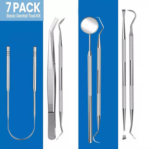 Kit de Blanchiment Dentaire en Acier Inoxydable, Instruments de Traitement pour Dentistes, Set de Grattoirs et Détartreurs, Miroir Dentaire - Product Image 4