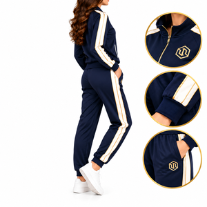 Conjunto Deportivo Transpirable 100% Algodón para Mujer con Sudadera Cómoda y Pantalones a Juego para Viajes Casuales al Aire Libre - Product Image 4