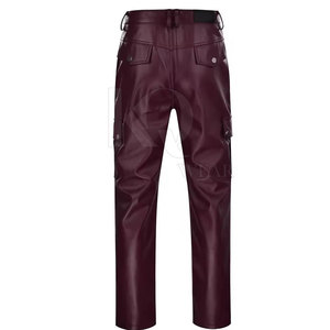 Pantalones de Cuero Ligeros para Hombre, Cintura Media, Diseño Moderno, Suaves, Duraderos y Cómodos, Ideales para Ropa Urbana y Uso Casual - Product Image 2