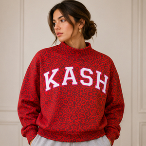 Sudadera Deportiva de Cuello Alto con Letras Impresas Personalizadas, Corte Holgado, para Mujer, de Felpa, para Clubes Deportivos e Interligenças - Product Image 4