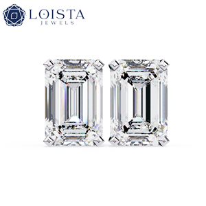 Luxury IGI Certified Classic Style Wedding <b>Emeralds</b> Diamonds Custom <b>Stud</b> Earrings Lab Grown Diamond <b>Stud</b> Earrings Unisex - Product Image 4