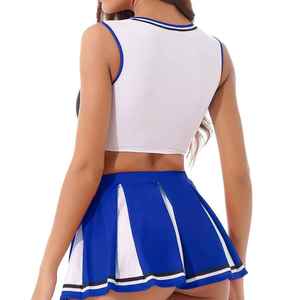 Solid Traders Cheer <b>Dance</b> New Trend <b>Crop</b> <b>Top</b> Custom Color Design Heat Transfer Printed 100% Polyester Cheerleader Uniform - Product Image 5