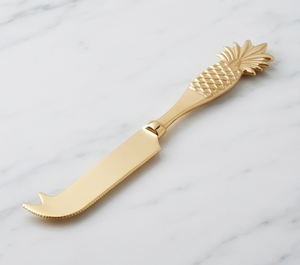 Gold Pineapple Cheese Knife Stainless Steel Blade Zinc Handle Durable Cheese Spreader For Kitchenware Use - Product Image 3