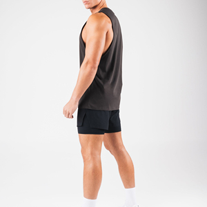 Cotton Tank Tops Gym Exercise Fitness Sports <b>Vest</b> with Wide Shoulder Round Neck Sleeveless Shirt Casual Wear Tank Tops - Product Image 1