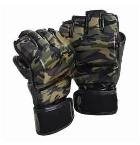 ถุงมือ MMA ฮาล์ฟฟิงเกอร์ลายพรางหนัง PU ยี่ห้อ Waseem Impex พร้อมสายรัดข้อมือปรับได้ สำหรับศิลปะการต่อสู้ 男女兼用 - Product Image 5