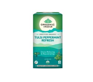 Organic India Tulsi Peppermint Refresh, 25 Bolsitas de Té, Alivia el Estrés, Rejuvenecedor, Sensación de Frescura, Té de Tulsi - 25 Bolsitas - Product Image 2