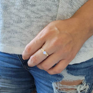 Vintage <b>Rose</b> <b>Quartz</b> Stackable <b>Ring</b>-Handmade Silver Wire Wrapped Jewelry-Adjustable Dainty Gemstone <b>Ring</b> Women Girls IGI - Product Image 2