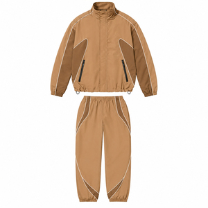New Premium Quality Nylon Polyester Casual Solid Tracksuit Set <b>Zip</b>-<b>up</b> <b>Jacket</b> Lightweight Waterproof Breathable Unisex Tracksuit - Product Image 5