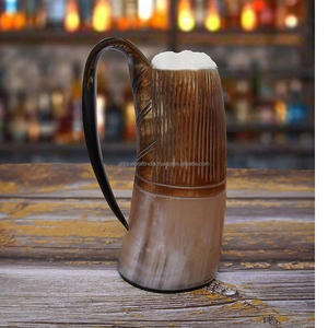 Taza de cuerno de búfalo hecha a mano Festivales Taza de cuerno de búfalo Taza de cuerno de beber vikingo auténtico El mejor diseño disponible - Product Image 6