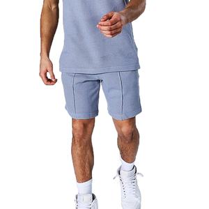 2025 vêtements de marque pour hommes en gros shorts décontractés et t-shirt à manches courtes ensemble couleur unie pour l'automne été - Product Image 6