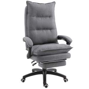 Executive <b>Office</b> <b>Chair</b> with 360 <b>Swivel</b> Adjustable Recliner Retractable Footrest Gray-for Comfort and Convenience - Product Image 1