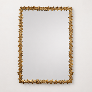 Luxury Gold Rectangular Wall <b>Mirror</b> Ornate Leaf Frame Decorative <b>Mirror</b> For Living Room Bedroom Wall Decor - Product Image 1