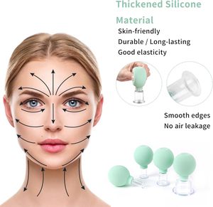 Kit de ventouses faciales personnalisables – Massage du visage par aspiration sous vide, ventouse faciale en silicone <span class=keywords><strong>anti</strong></span>-<span class=keywords><strong>cellulite</strong></span> pour les yeux et le visage - Product Image 3